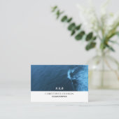 Moderne Arctic Blue Ocean Waves Chinese Japans Visitekaartje (Staand voorkant)