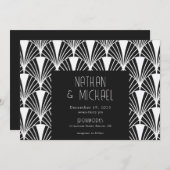 Moderne Ard Deco Black en White Kaart (Voorkant / Achterkant)