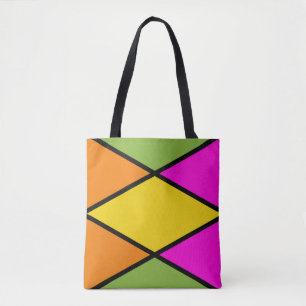 Moderne argylepatroon-tas draagtas
