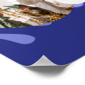 Moderne Art Birthday 5 Foto's Collage Sjabloon Poster (Hoek)