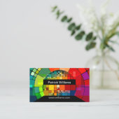 Moderne Art Colorful Professional-Visitekaartje Visitekaartje (Staand voorkant)