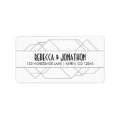 Moderne Art Deco Adresetiketten Etiket (Voorkant)