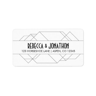Moderne Art Deco Adresetiketten Etiket