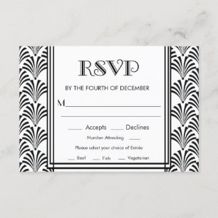 Moderne Art Deco Gatsby RSVP