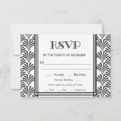 Moderne Art Deco Gatsby RSVP (Voorkant)