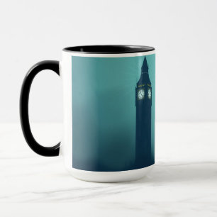 Moderne Art Deco Londense Nevelige Silhouette op M Mok