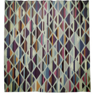 Moderne Art Deco Multi-Color Douchegordijn