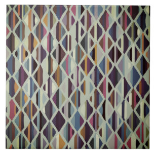 Moderne Art Deco Multi-Color Tegeltje