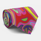 Moderne Art Deco Multi-Color voor kleding en decor Stropdas (Opgerold)