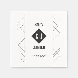 Moderne Art Deco Receptie Servetten