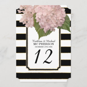 Moderne Art Deco stijl Hortensia Nep Goud Gestreep Kaart