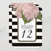 Moderne Art Deco stijl Hydrangea Nep goud gestreep Kaart (Voorkant / Achterkant)