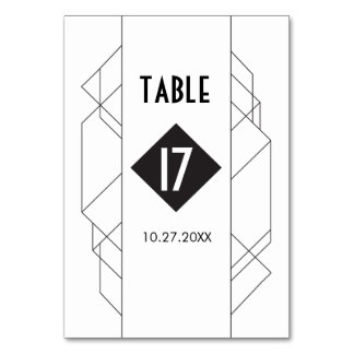 Moderne Art Deco-tabelkaarten Kaart