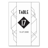Moderne Art Deco-tabelkaarten Kaart (Achterkant)