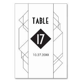 Moderne Art Deco-tabelkaarten Kaart