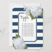 Moderne Art Deco Witte Hortensia Tafelzitplaatsen Kaart (Voorkant)