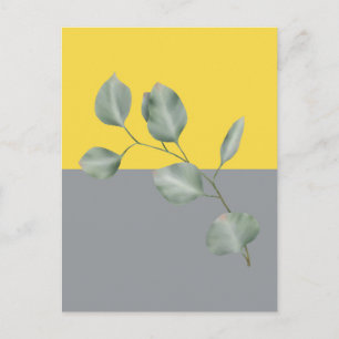 Moderne Art Eucalyptus Leaves Briefkaart