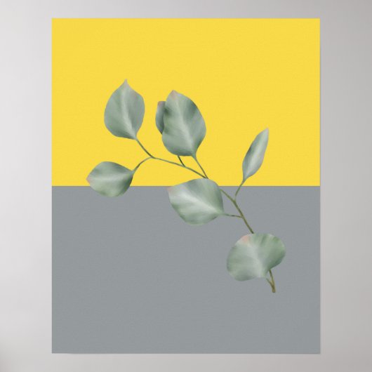 Moderne Art Eucalyptus Leaves Poster (Voorkant)