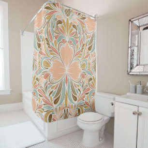 Moderne Art Nouveau Boho Patroon Douchegordijn