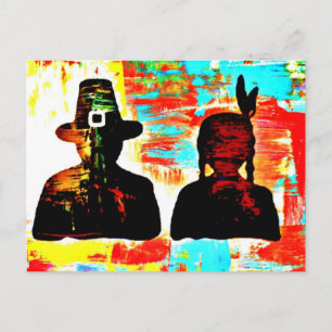 Moderne Art Thanksgiving Feestdagenkaart