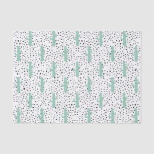 Moderne artistieke Abstracte Cactus en driehoeken Tissuepapier