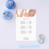 Moderne artistieke Abstracte Faux-Roos Gold-pensee Flyer (Enkel)