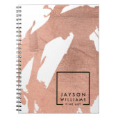 Moderne artistieke Abstracte Faux-Roos Gold-pensee Notitieboek (Voorkant)