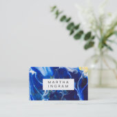 Moderne artistieke Creative Design Blue Abstract Visitekaartje (Staand voorkant)