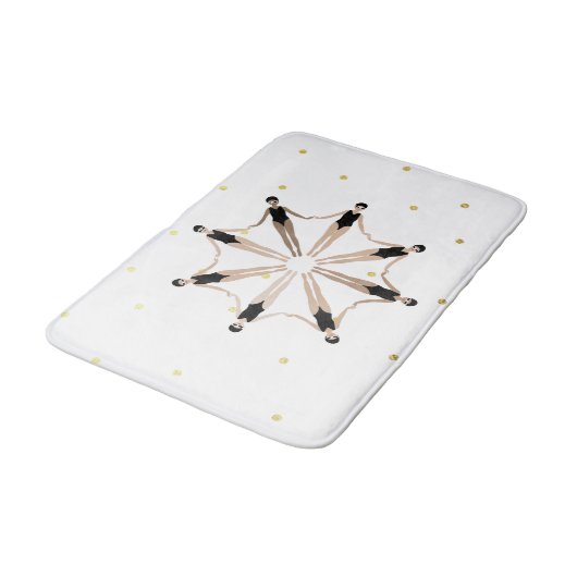 Moderne artistieke gesynchroniseerde zwemmers Gold Badmat (Gekanteld)