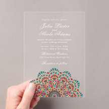 Moderne Artistieke Motief Stijl Mandala bruiloft