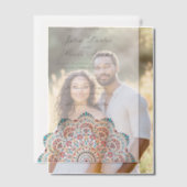 Moderne Artistieke Motief Stijl Mandala bruiloft Vellum Uitnodigingen (Offset (Koppel))