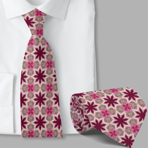 Moderne artistieke roze sterpatroon stropdas