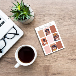 Moderne Artistieke Vrouwendag/Zwarte Maand Mooi Feestdagenkaart