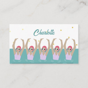 Moderne  artistieke zwemmers Synchroon zwemmen Informatiekaartje