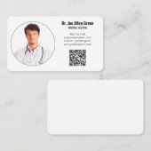 Moderne arts Foto QR Code Minimalist 👩 Visitekaartje (Voorkant / Achterkant)