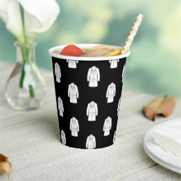 Moderne Artsen Witte Jas Zwart Party Paper cup Papieren Bekers