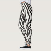 Moderne Artsy zwart-wit zebra strepen Leggings (Links)