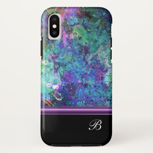 Moderne Artystieke Monogram Case-Mate iPhone Case (Achterkant)