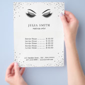 Moderne as met zilver Glitter Makeup Artist Flyer (Hand)