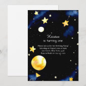 Moderne Astro Adventure Verjaardag Kaart (Voorkant / Achterkant)