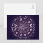 Moderne astrology Wheel zodiagift Briefkaart (Voorkant / Achterkant)