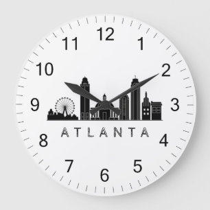 Moderne Atlanta Georgia gestileerde skyline Grote Klok