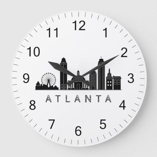 Moderne Atlanta Georgia gestileerde skyline Grote Klok (Voorkant)