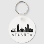 Moderne Atlanta Georgia gestileerde skyline Sleutelhanger (Achterkant)