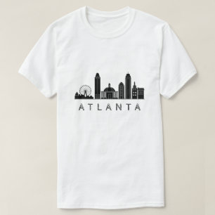 Moderne Atlanta Georgia gestileerde skyline T-shirt