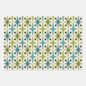 Moderne atoompatronen uit het midden van de eeuw inpakpapier vel (Voorkant)