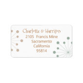 Moderne atoomstartbruiloft midden eeuw etiket (Voorkant)