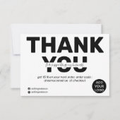 Moderne audacieux noir et blanc ordre merci (Devant)