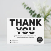 Moderne audacieux noir et blanc ordre merci (Debout devant)