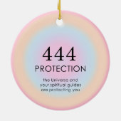 Moderne Aura Angel-nummers 444 Keramisch Ornament (Achterkant)